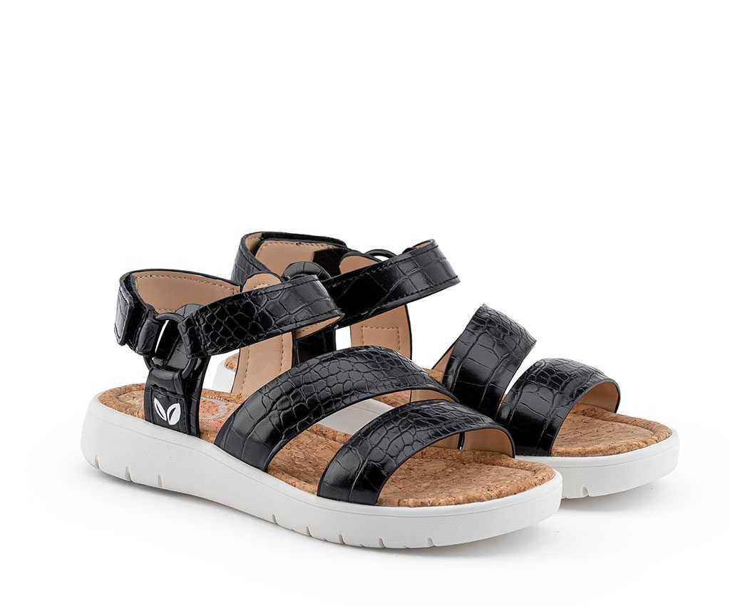 ANGELA Vegan Sandals | Black