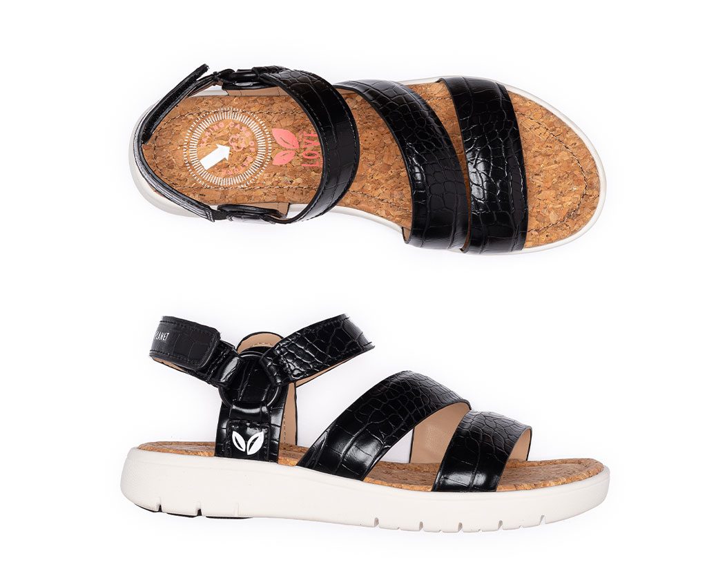 ANGELA Vegan Sandals | Black