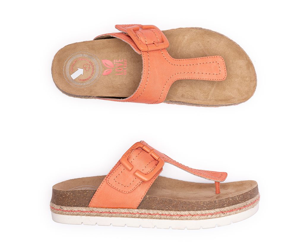 CLIO SMILE Vegan Sandals | Coral