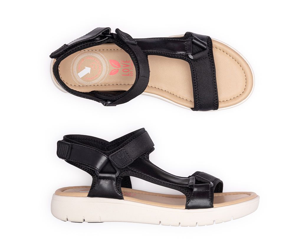 KRIS Vegan Sandals | Black