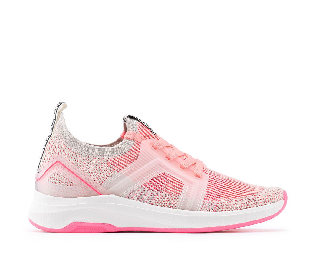 SELENE Vegan Sneakers | White Neon Pink